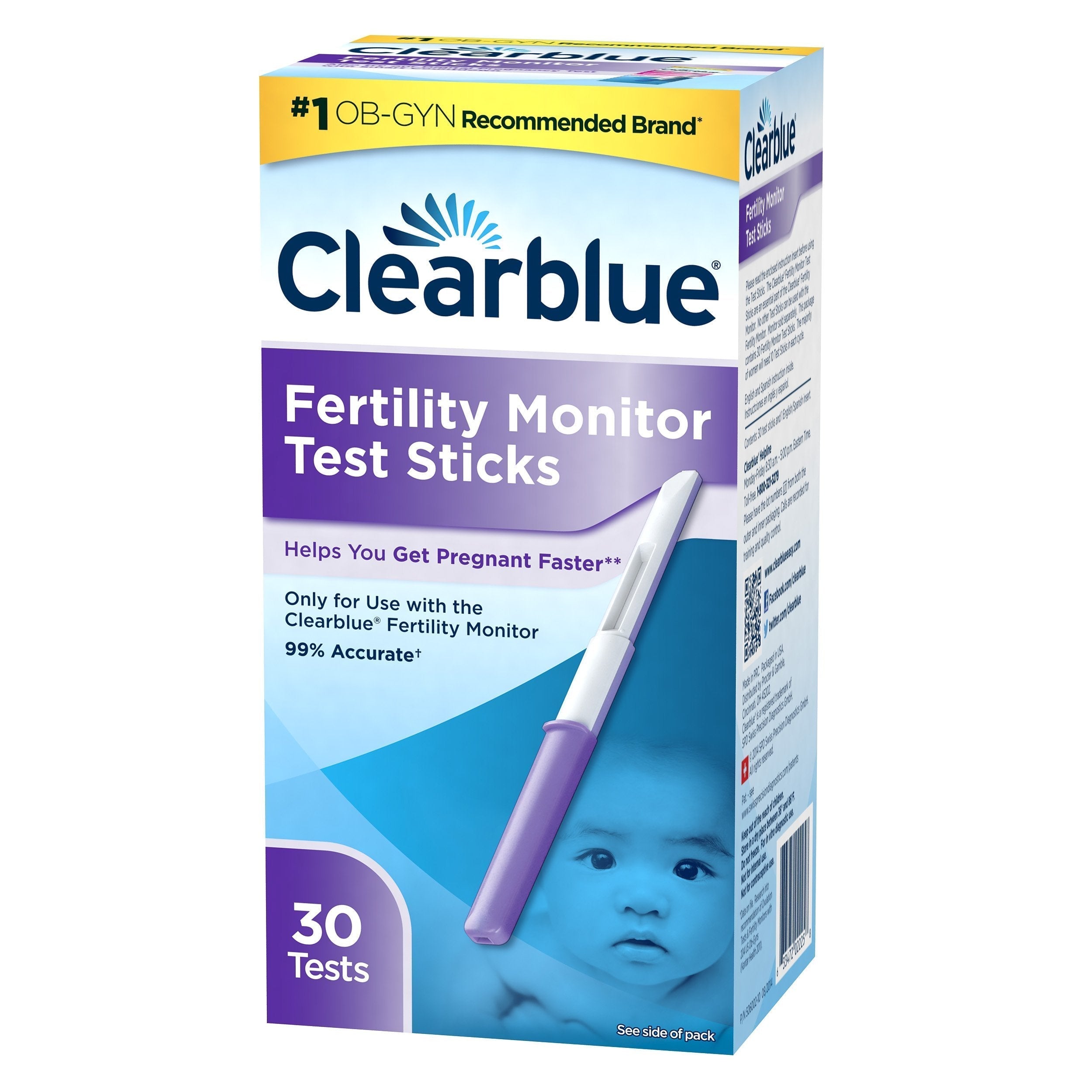 Clearblue Fertility Monitor Test Sticks, 30 count Clearblue