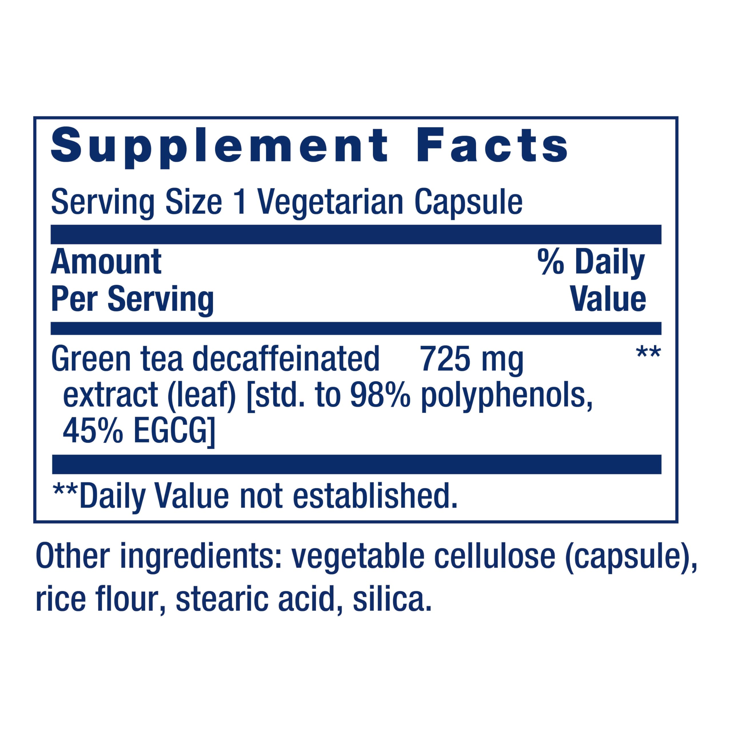 Life Extension Decaffeinated Mega Green Tea Extract – Polyphenol-Rich, Cell Health