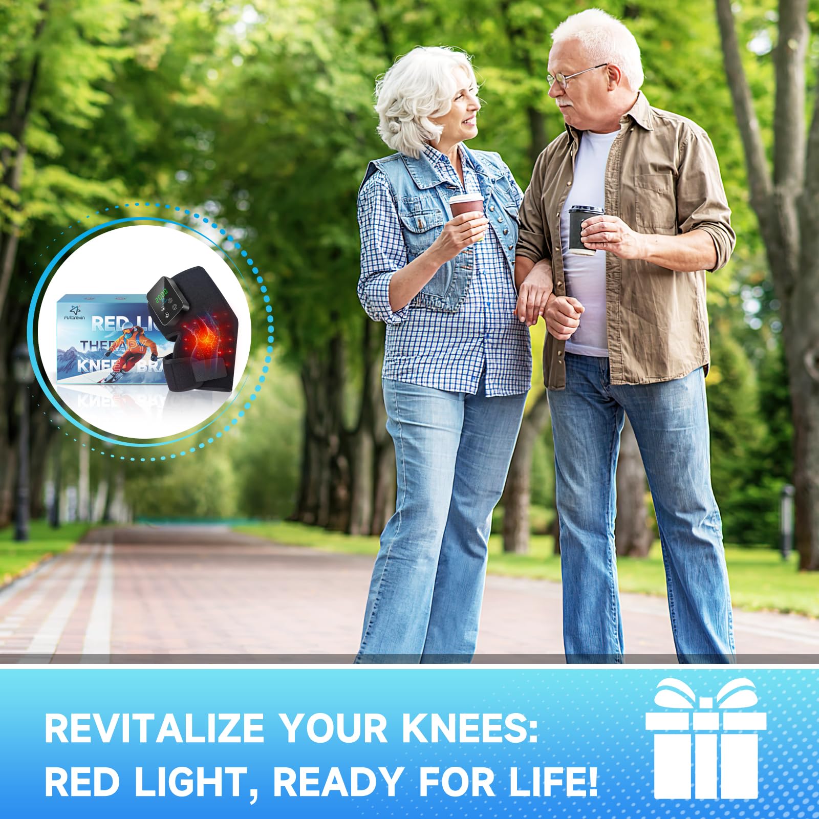 Red Light Therapy Knee Brace: Pain Relief Infrared Heating Pad 72 LED Heat Lamp Pain Relief Astarexin