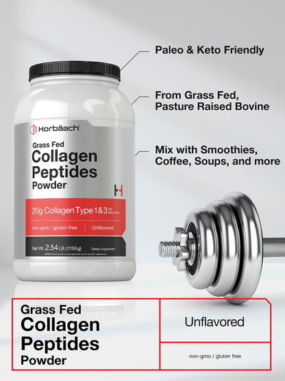 Collagen Peptides Powder 40 oz | Unflavored | Type 1 and 3 | Hydrolyzed Protein Collagen