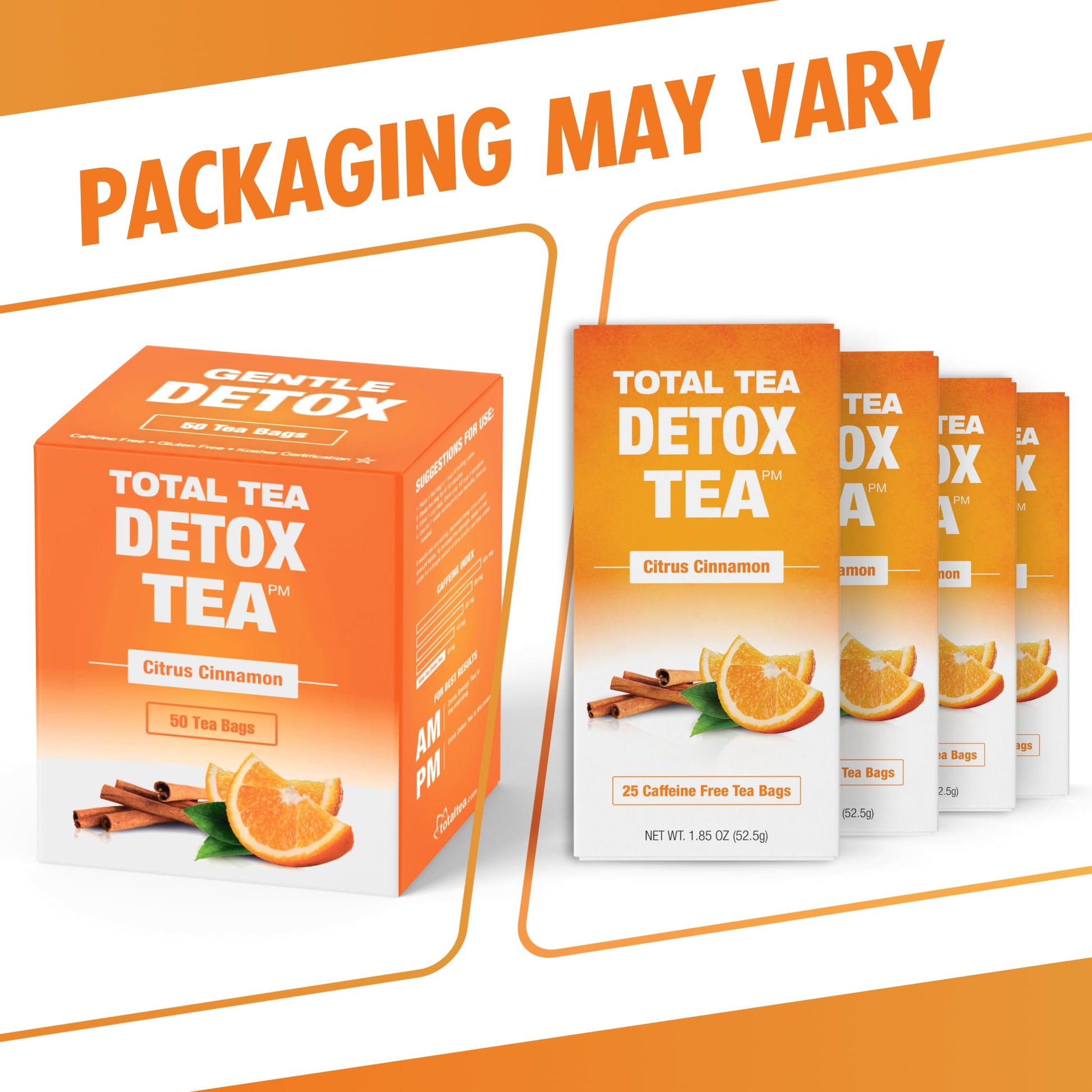 Detox Tea Caffeine Free, Herbal Tea with Chamomile, Hibiscus Tea and Ginger Root Total Tea