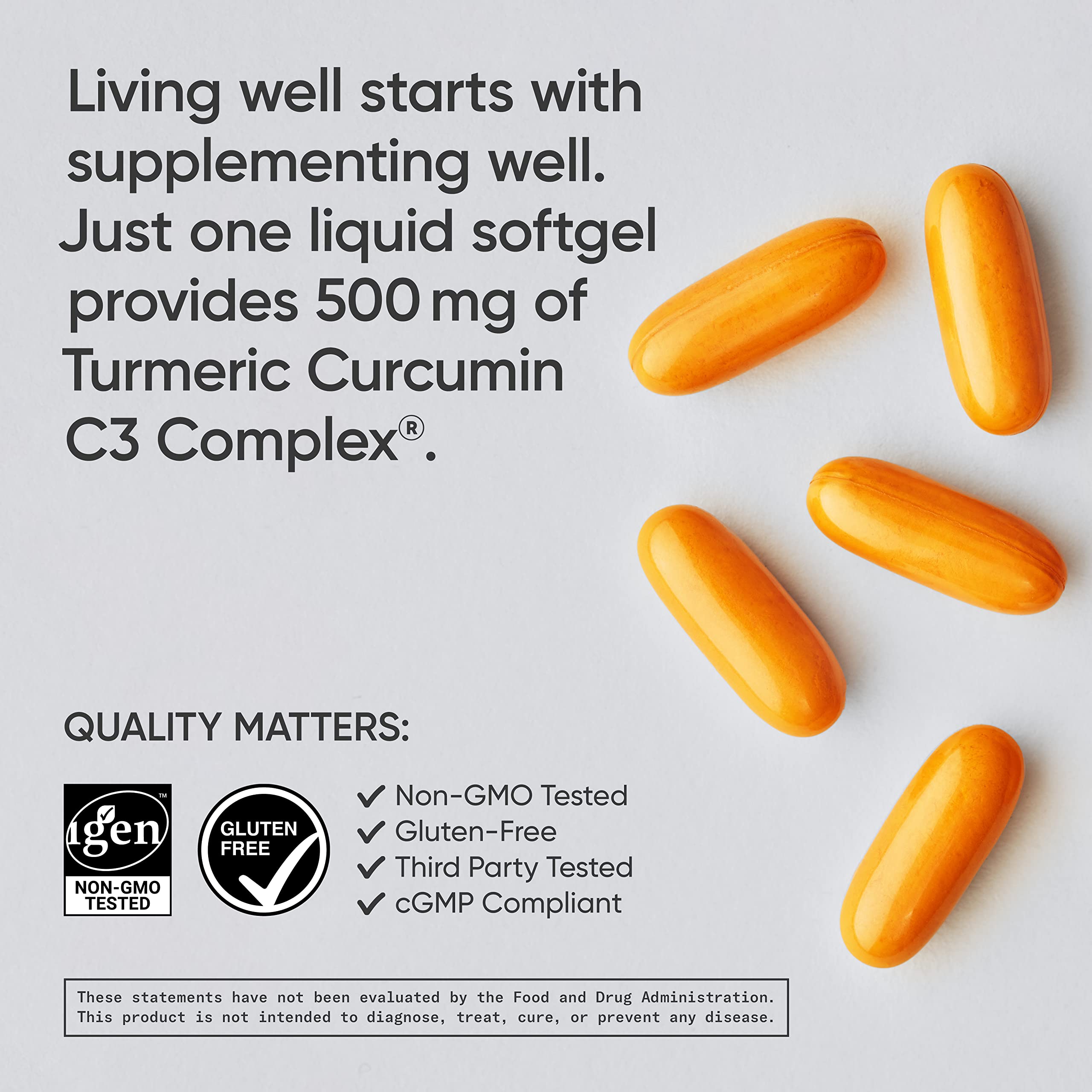 Sports Research Turmeric Curcumin C3 Complex - Softgels with Bioperine Black Pepper Sports Research