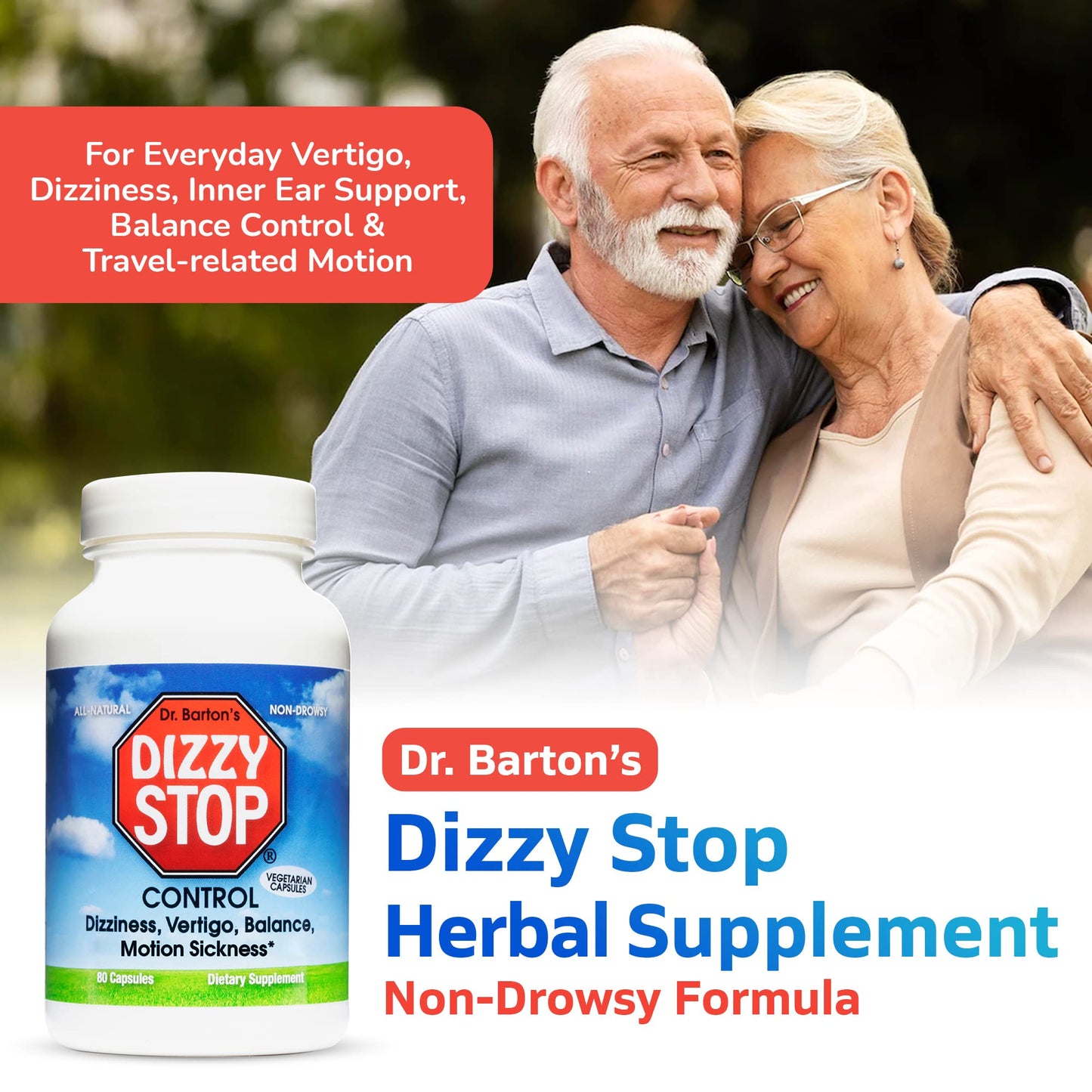 Dizzy Stop Dr. Barton’s All-Natural Vertigo Comfort, Inner Ear Balance Supp