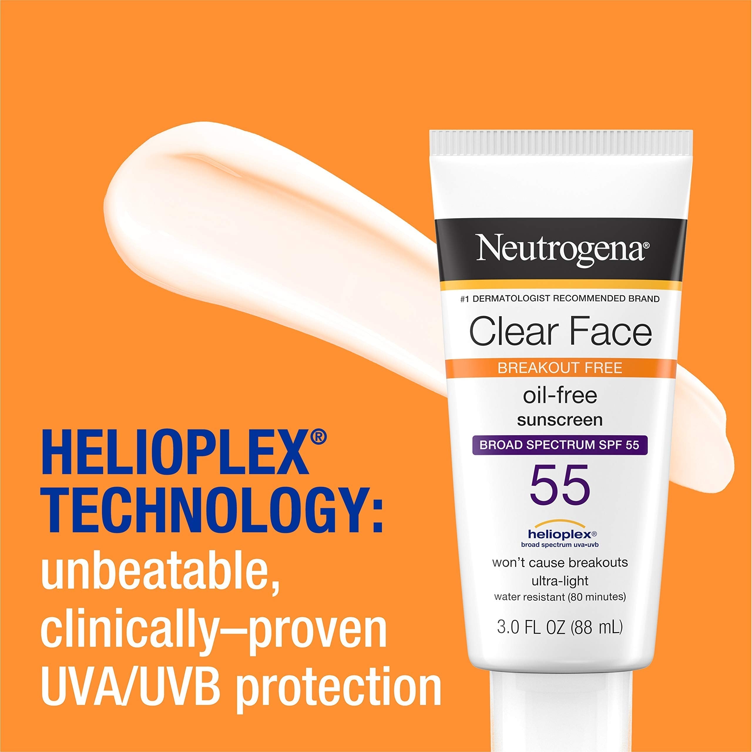 Neutrogena Clear Face Liquid Lotion Sunscreen for Acne-Prone Skin Neutrogena