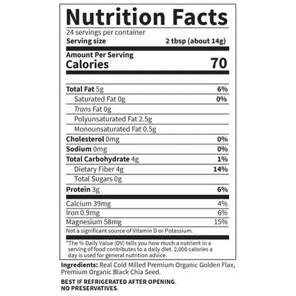 Garden Of Life Raw Organics Organic Flax Meal Plus Chia Seeds, 12 Ounce