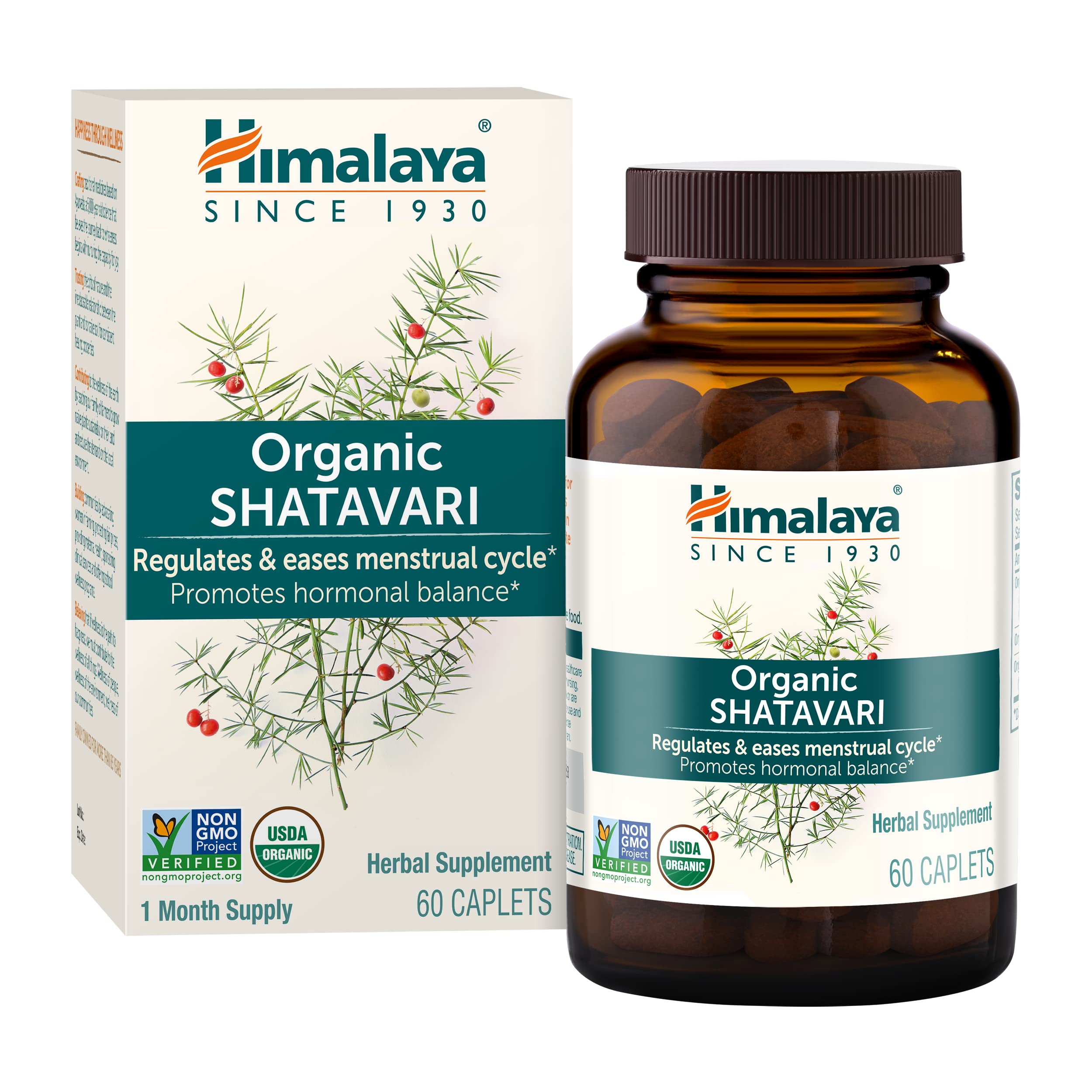 Himalaya Organic Shatavari for PMS, Menstrual Cramp Relief, Menopause Support, and Women's Health