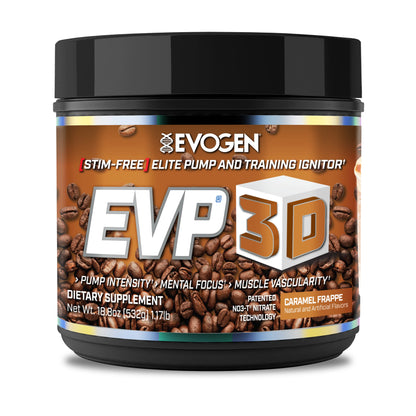 Evogen EVP 3D Caramel Frappe | Xtreme Stimulant Free Pre-Workout Powder, Arginine Nitrate