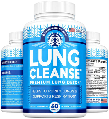 Lung Support Supplement - Natural Capsules for Lung Cleanse and Detox BRIOBREATH NATURALS