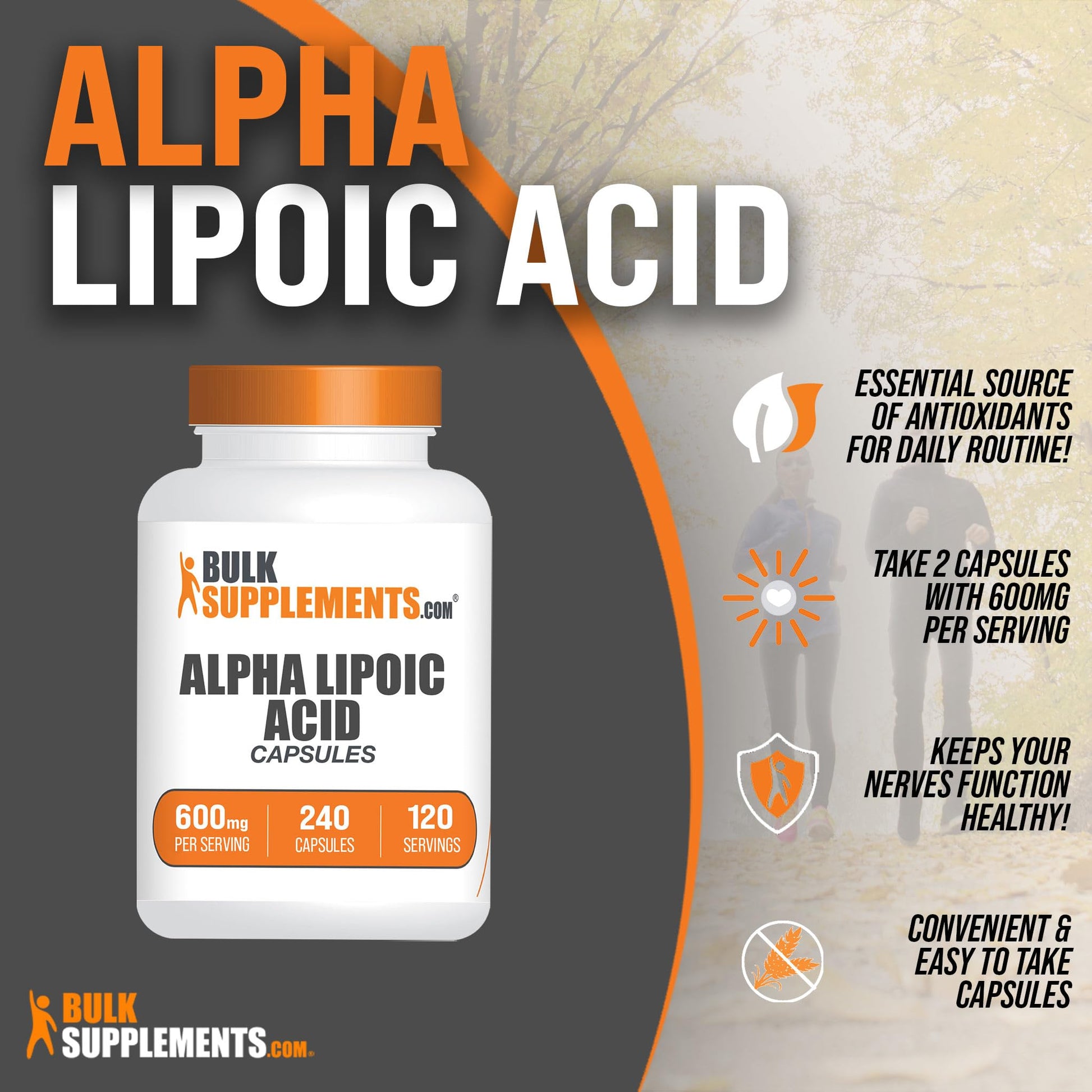 BULKSUPPLEMENTS.COM Alpha Lipoic Acid Capsules - ALA Supplement, Alpha Lipoic BULKSUPPLEMENTS.COM