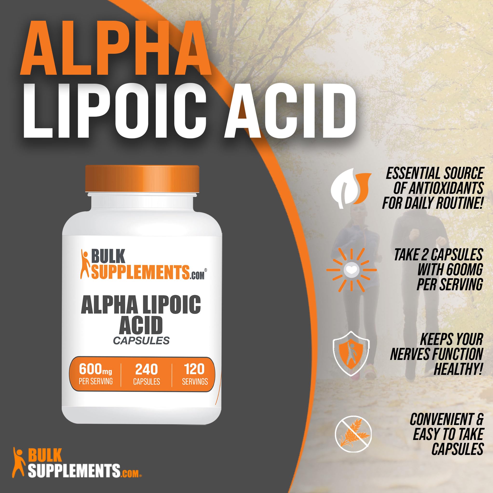 BULKSUPPLEMENTS.COM Alpha Lipoic Acid Capsules - ALA Supplement, Alpha Lipoic BULKSUPPLEMENTS.COM