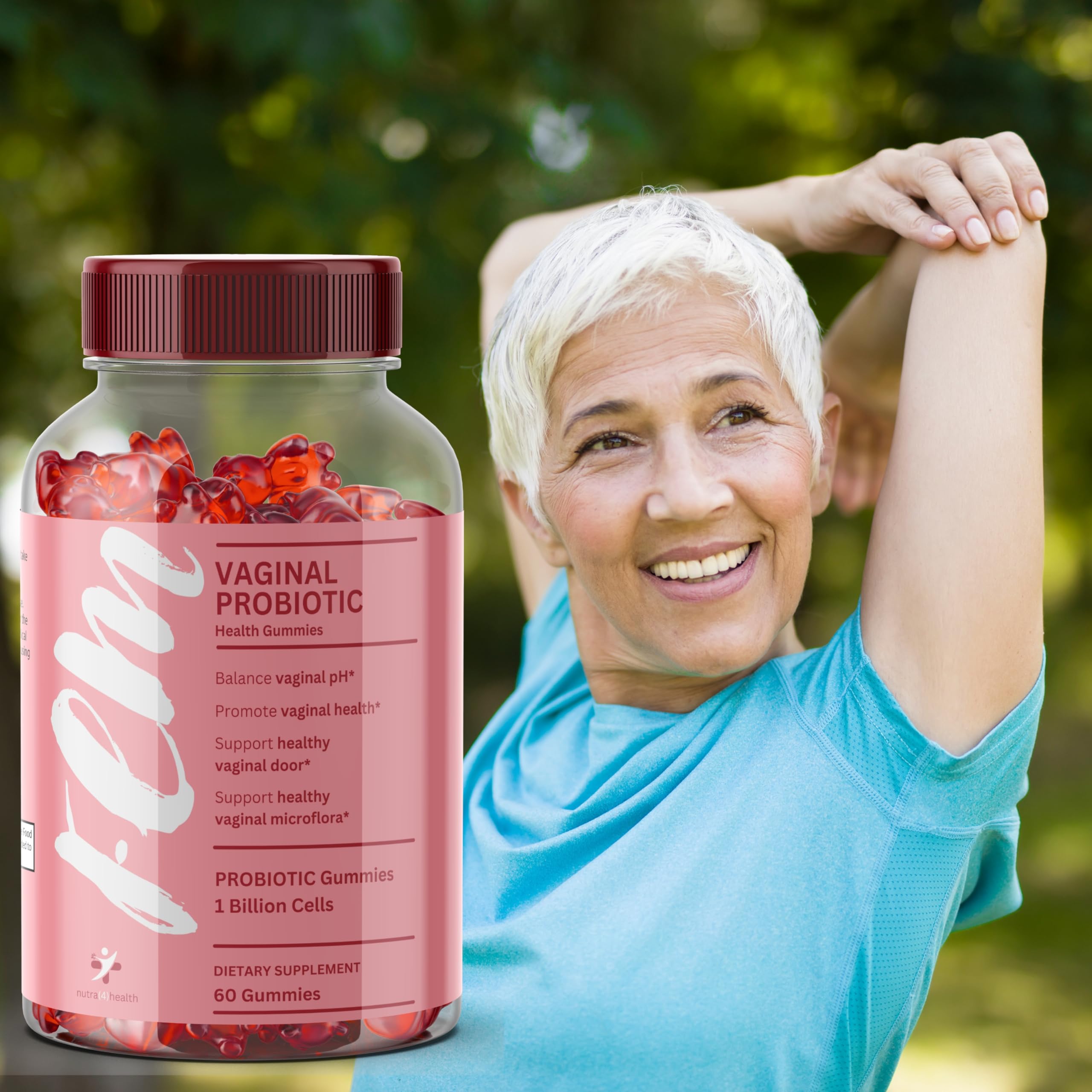 FEM Vaginal Probiotic Gummies for Women - Promotes pH Balance, Healthy Vaginal Odor & Urinary nutra4health