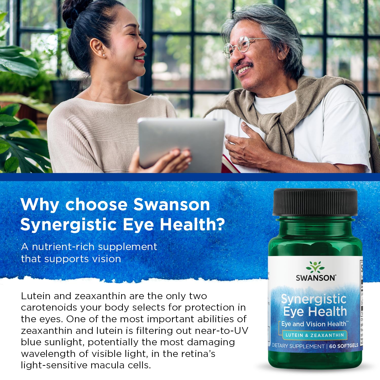 Swanson Synergistic Eye Health - Lutein and Zeaxanthin Supplement Swanson