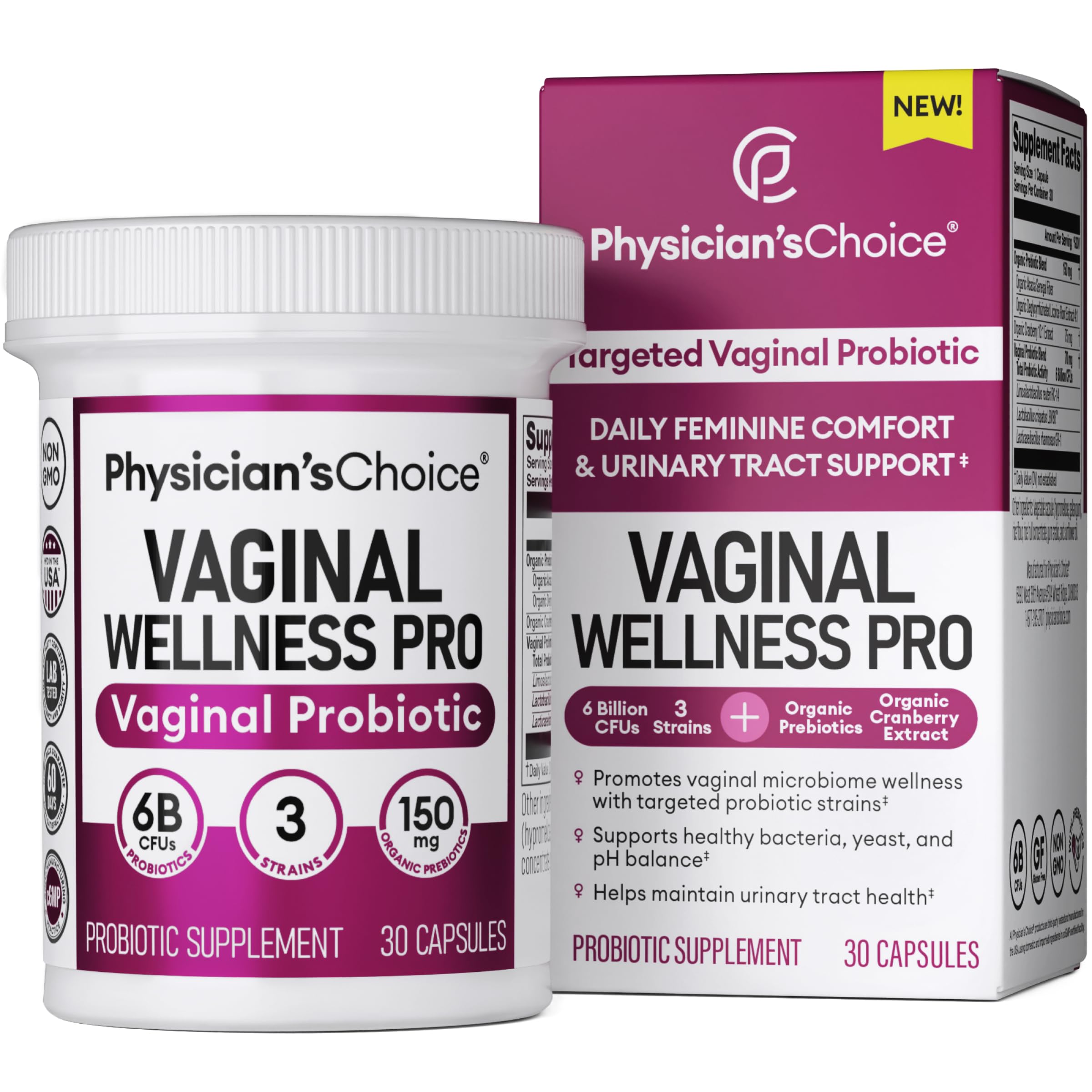 Physician's CHOICE Feminine Power Duo Bundle - Vaginal Probiotic + Womens Probiotic Physician's CHOICE