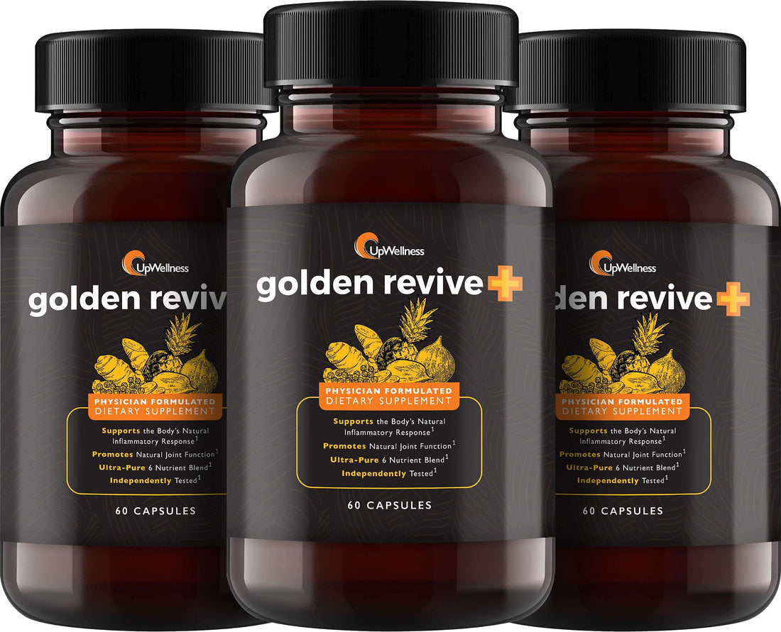 UpWellness Golden Revive + Joint Support with Quercetin, Magnesium, and Turmeric 