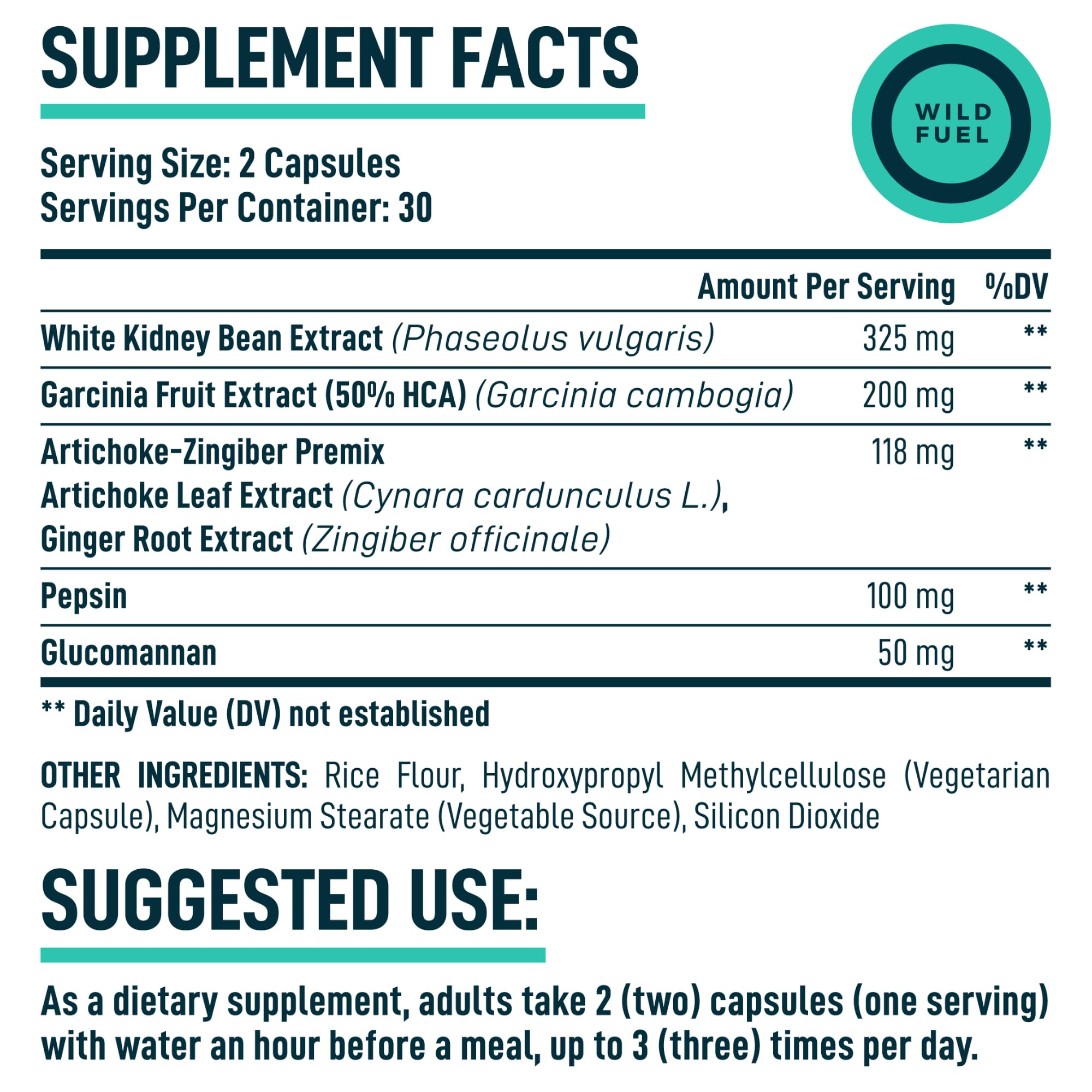 Appetite Suppressant for Weight Loss, Hunger Suppressant - Diet Pills That Work Fast WILD FUEL