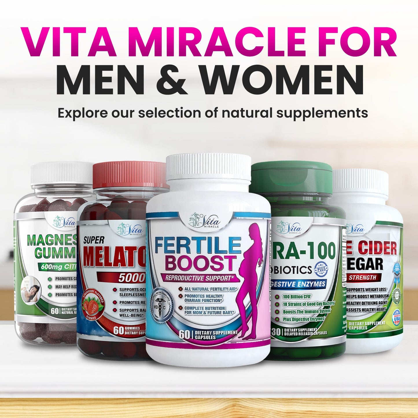 Inositol Capsules Myo-Inositol Fertility Supplements for Women Conception Prenatal Vitamins