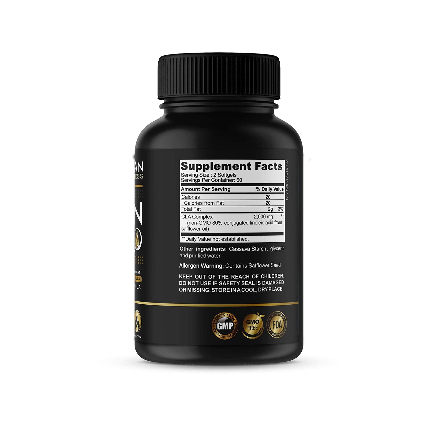 Vegan CLA Pro 2000 mg Pure Premium CLA Safflower Oil Conjugated Linoleic Acid Best