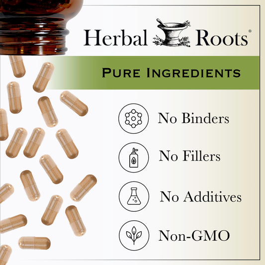 Herbal Roots Organic Hawthorn Berry Capsules | Extra Strength 1,200mg per Serving