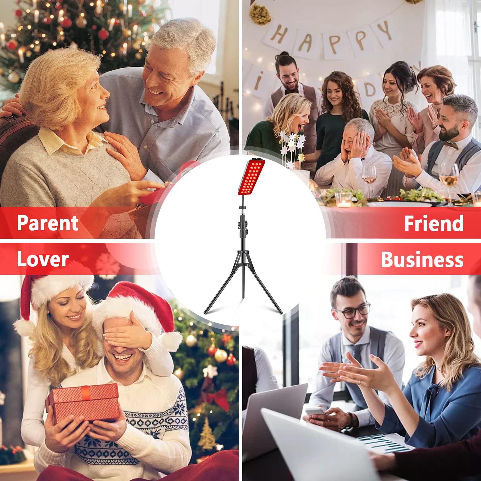 RUISQM Red Light Therapy Lamp, Infrared Light Therapy with Stand - 660nm Redlight & 850nm RUISQM