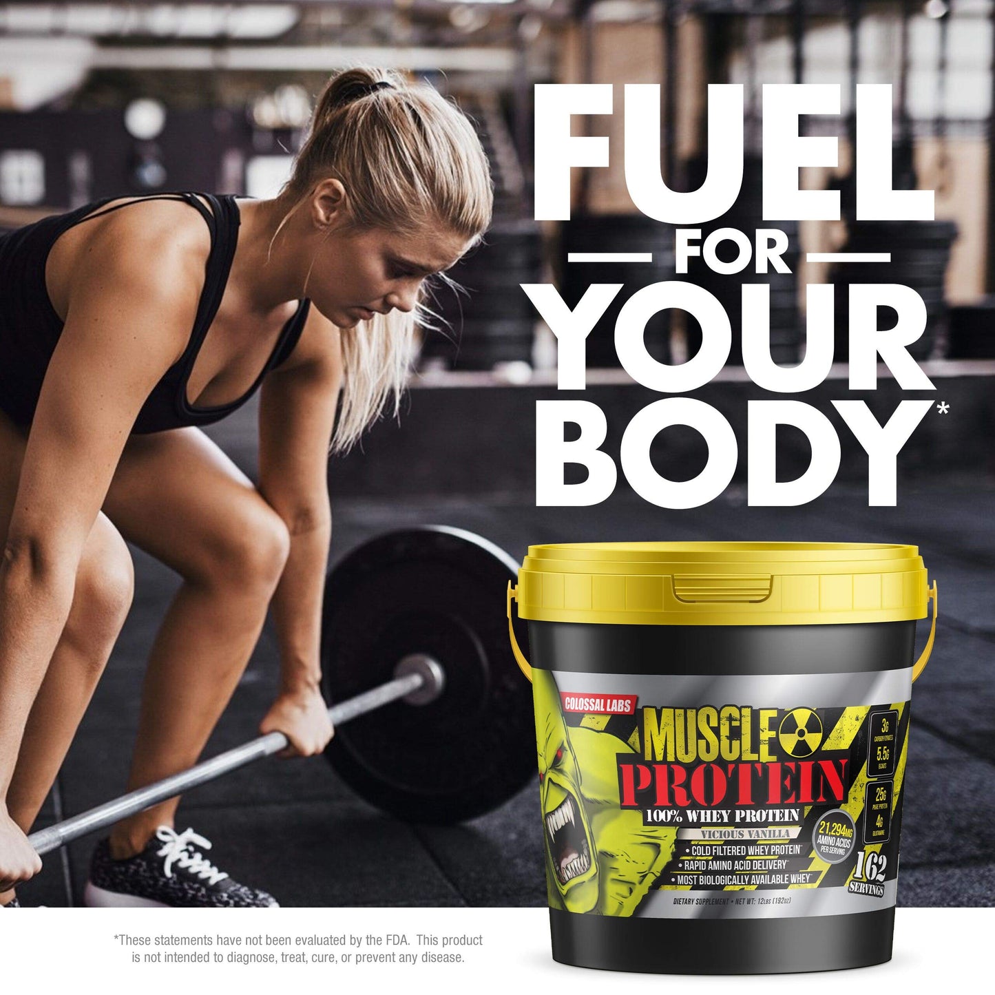 COLOSSAL LABS Muscle Protein Whey Powder [12 lbs/Pack of 1]–Chocolate Protein