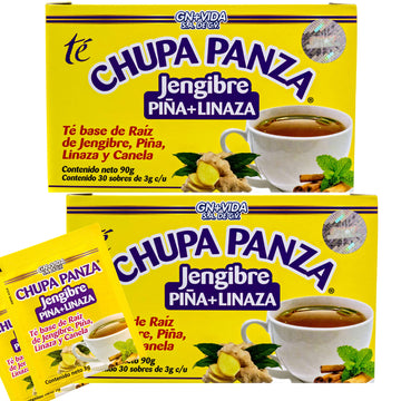 Tea CHUPA Panza, Tea Based ONGINGER Root, PINNEAPPLE, Flaxseed & Cinnamon