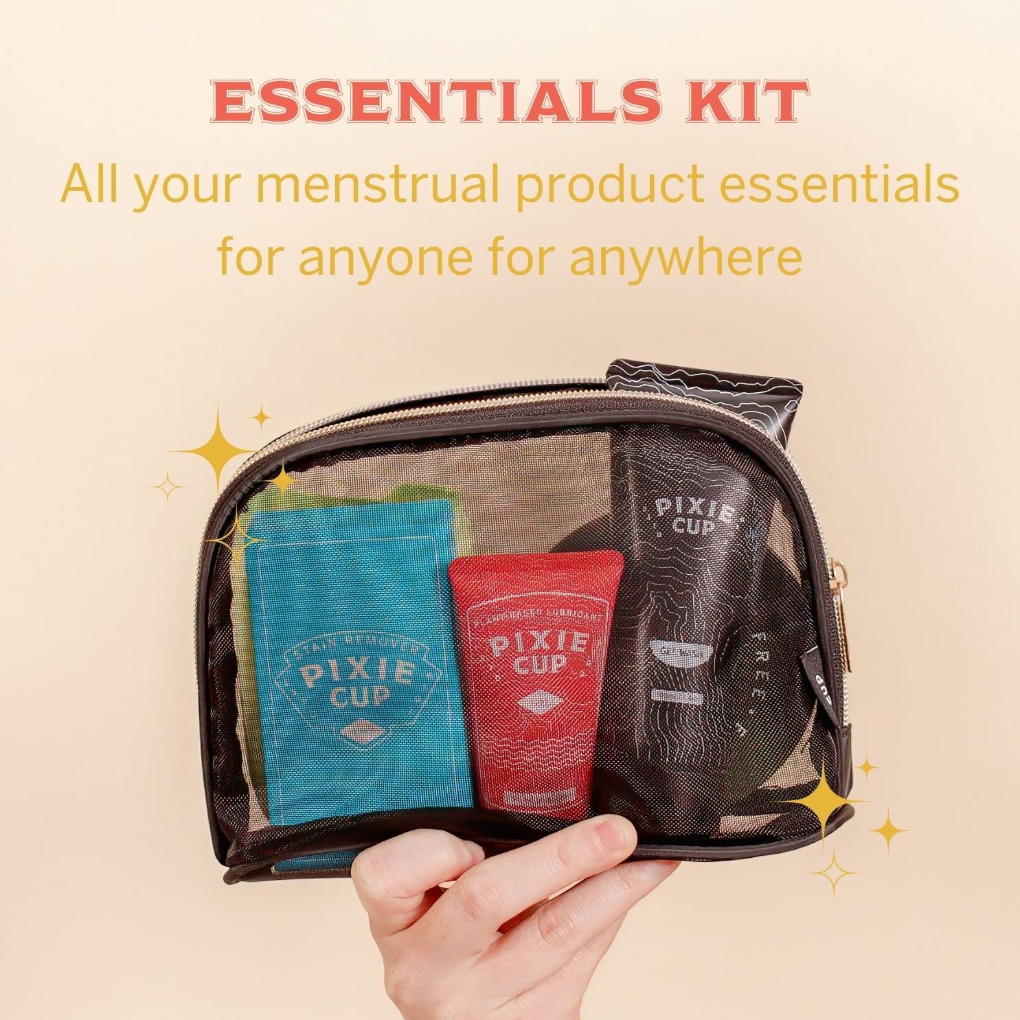 Pixie Cup Menstrual Cup Cleaner Kit - Sterilizer Wash, Public Restroom Carry Cup, 20 Wipes Pixie Cup