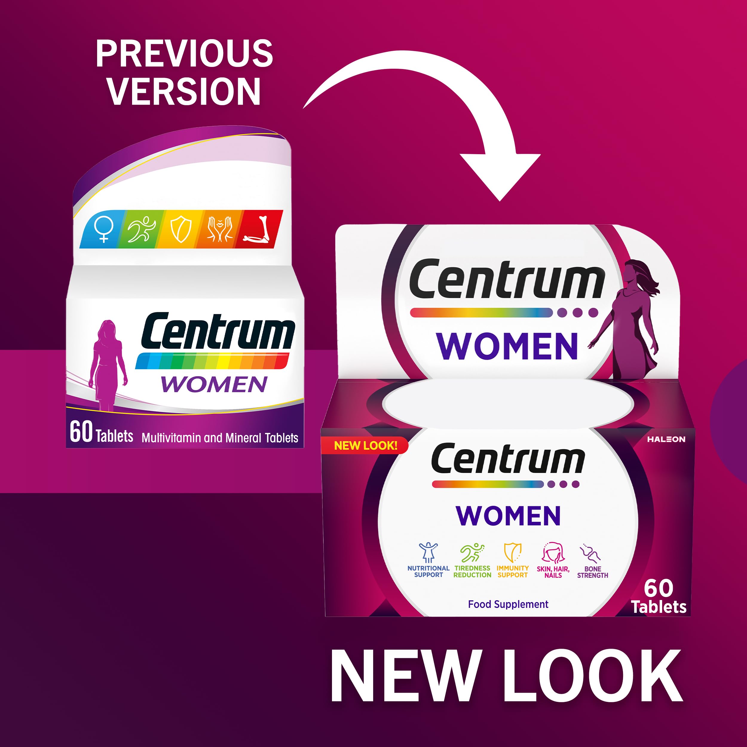 Centrum Women Tablets Multivitamin & Mineral Supplements, with 23 essential nutrients Centrum