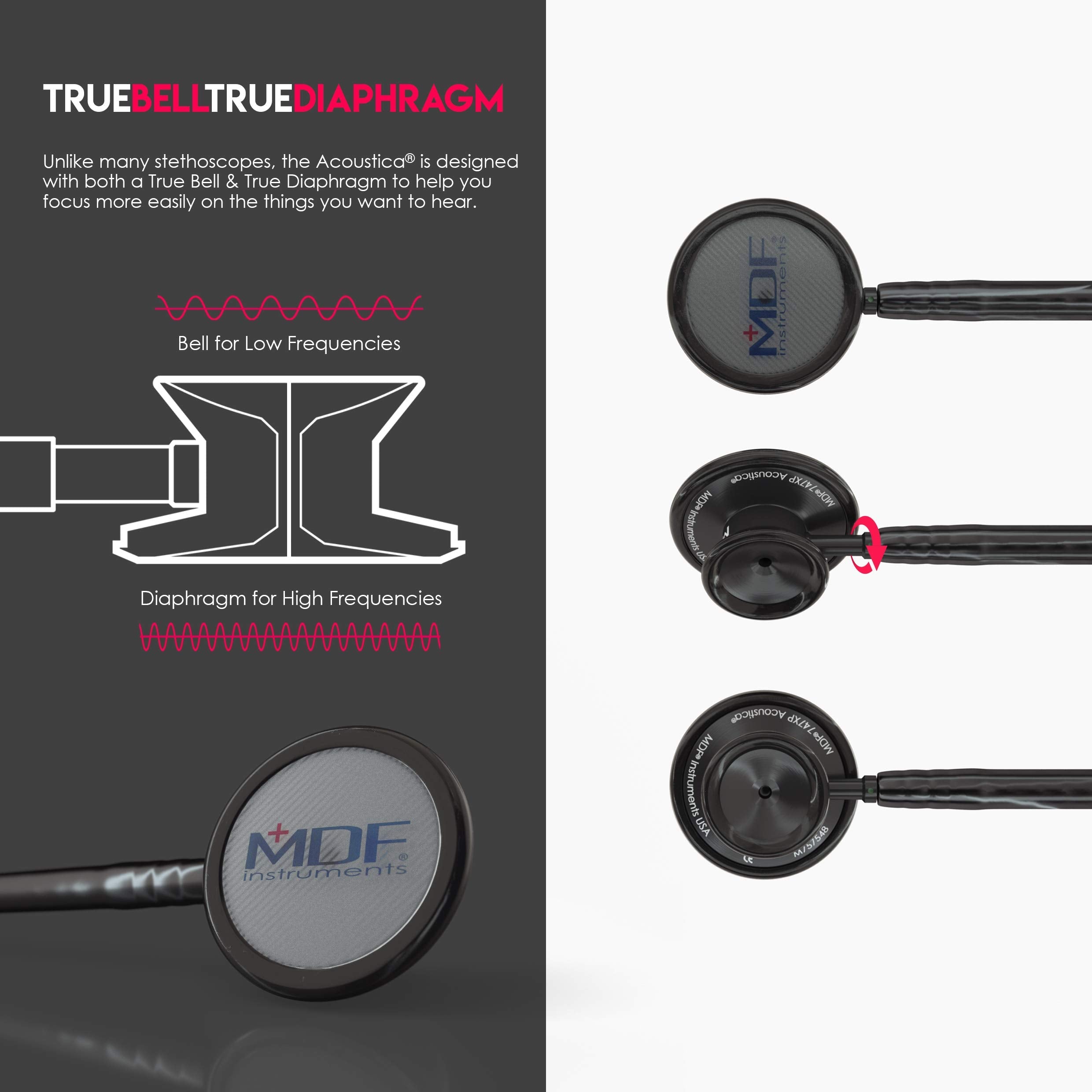 MDF Acoustica Lightweight Stethoscope for Doctors, Nurses, Students MDF Instruments