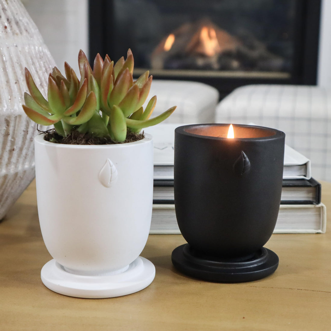 CandlePlanter Concrete Cement Candle Planter - Candles for Home Scented, Soy Candles