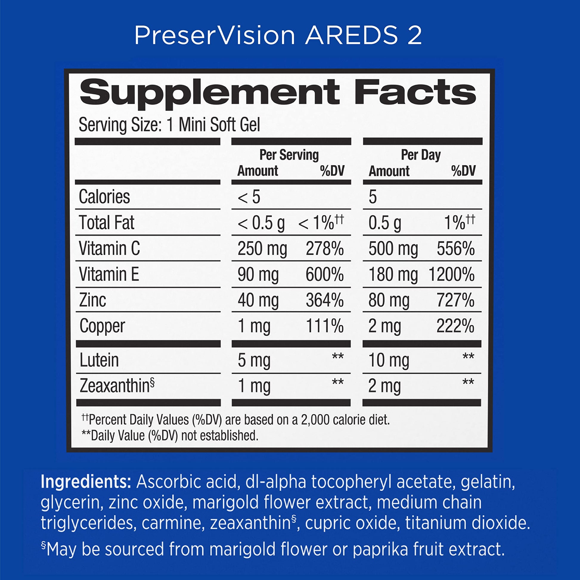 PreserVision AREDS 2 Eye Vitamin & Mineral Supplement, Contains Lutein PreserVision
