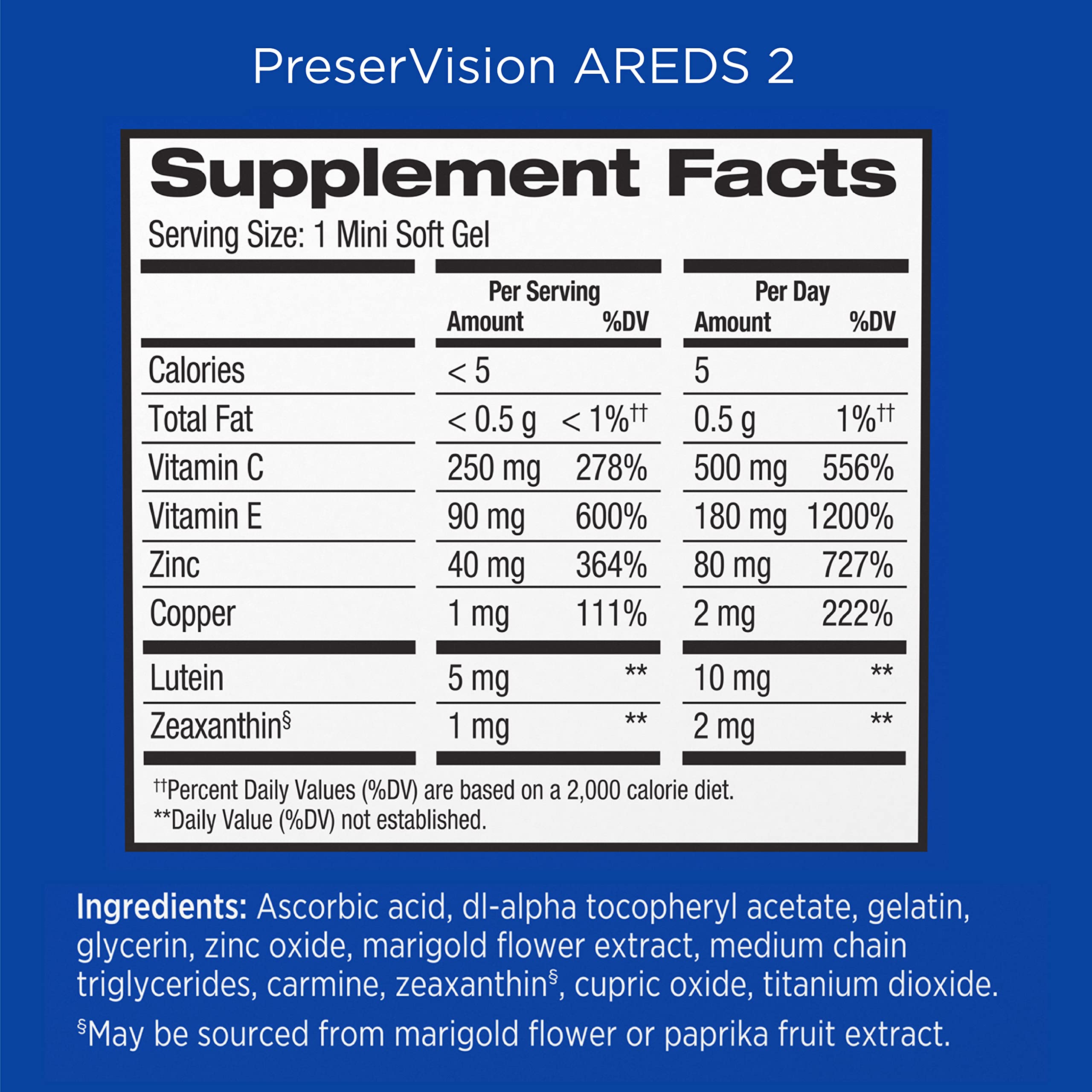 PreserVision AREDS 2 Eye Vitamin & Mineral Supplement, Contains Lutein PreserVision