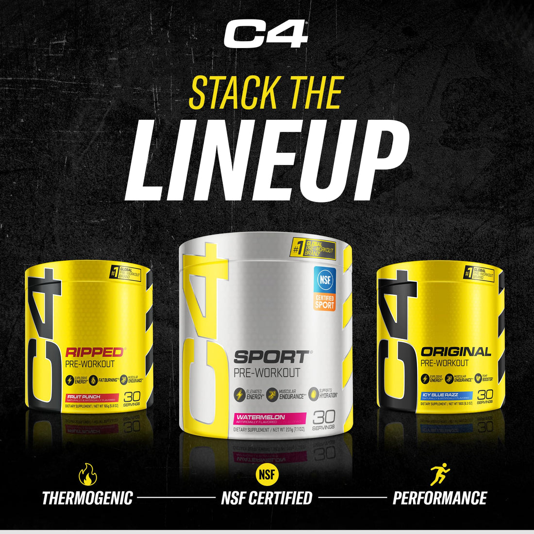 Cellucor C4 Original Pre Workout Powder ICY Blue Razz - Vitamin C for Immune 