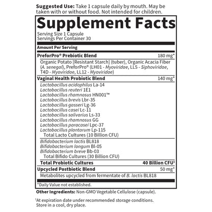 Garden of Life, Femini Ph Daily Care Probiotic Capsule, 30 Count