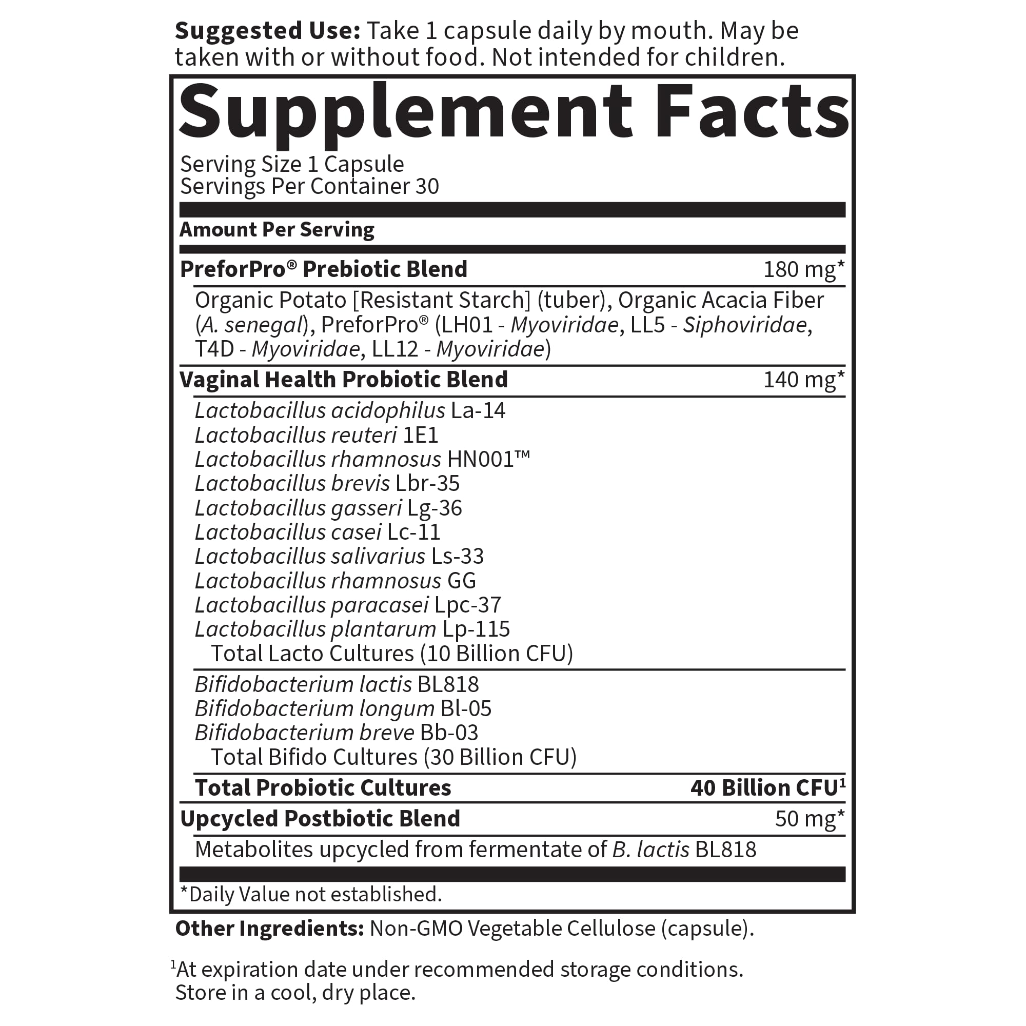 Garden of Life, Femini Ph Daily Care Probiotic Capsule, 30 Count Garden of Life