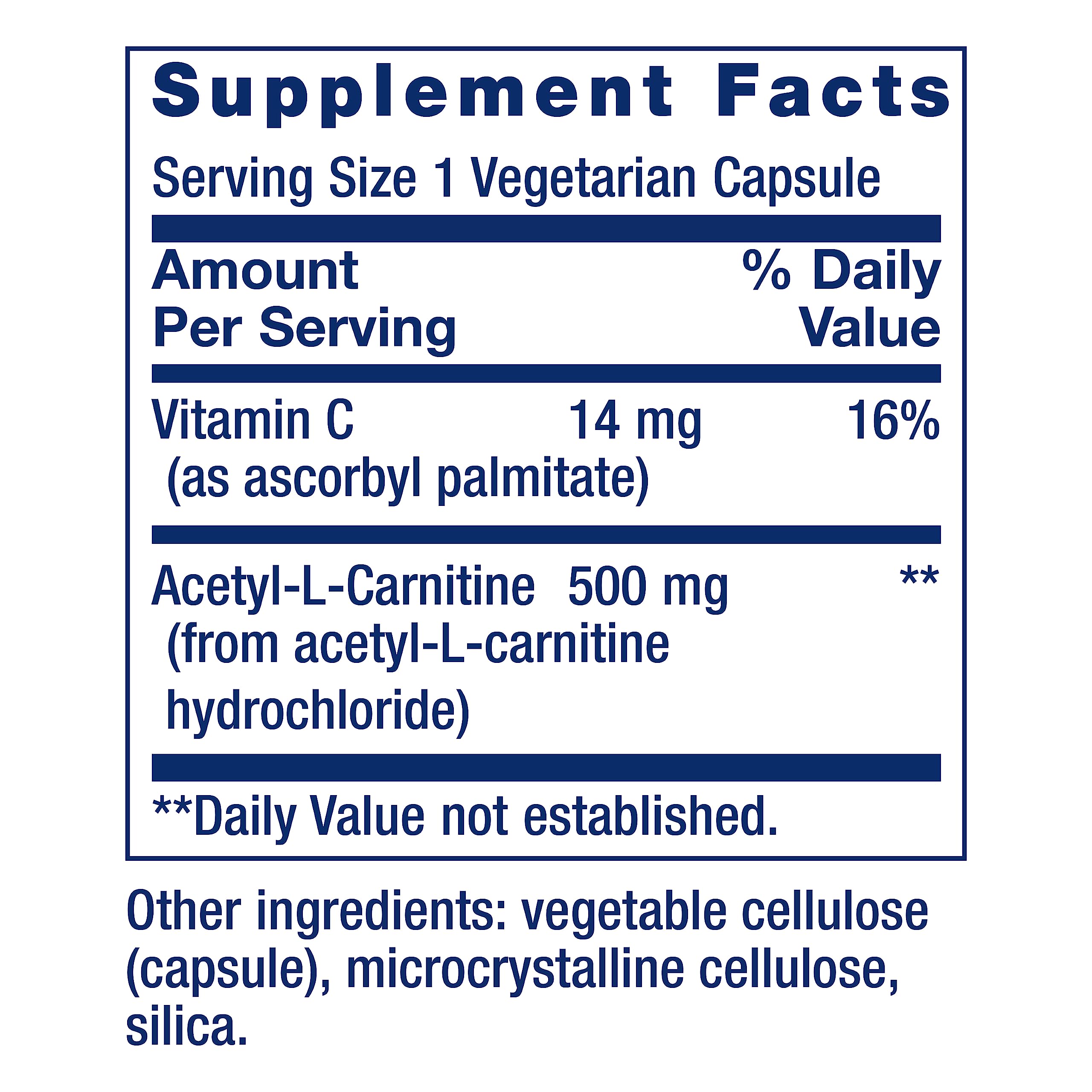 Life Extension Acetyl-L-Carnitine, Acetyl-L-Carnitine, vitamin C, Brain, mood & nerve health