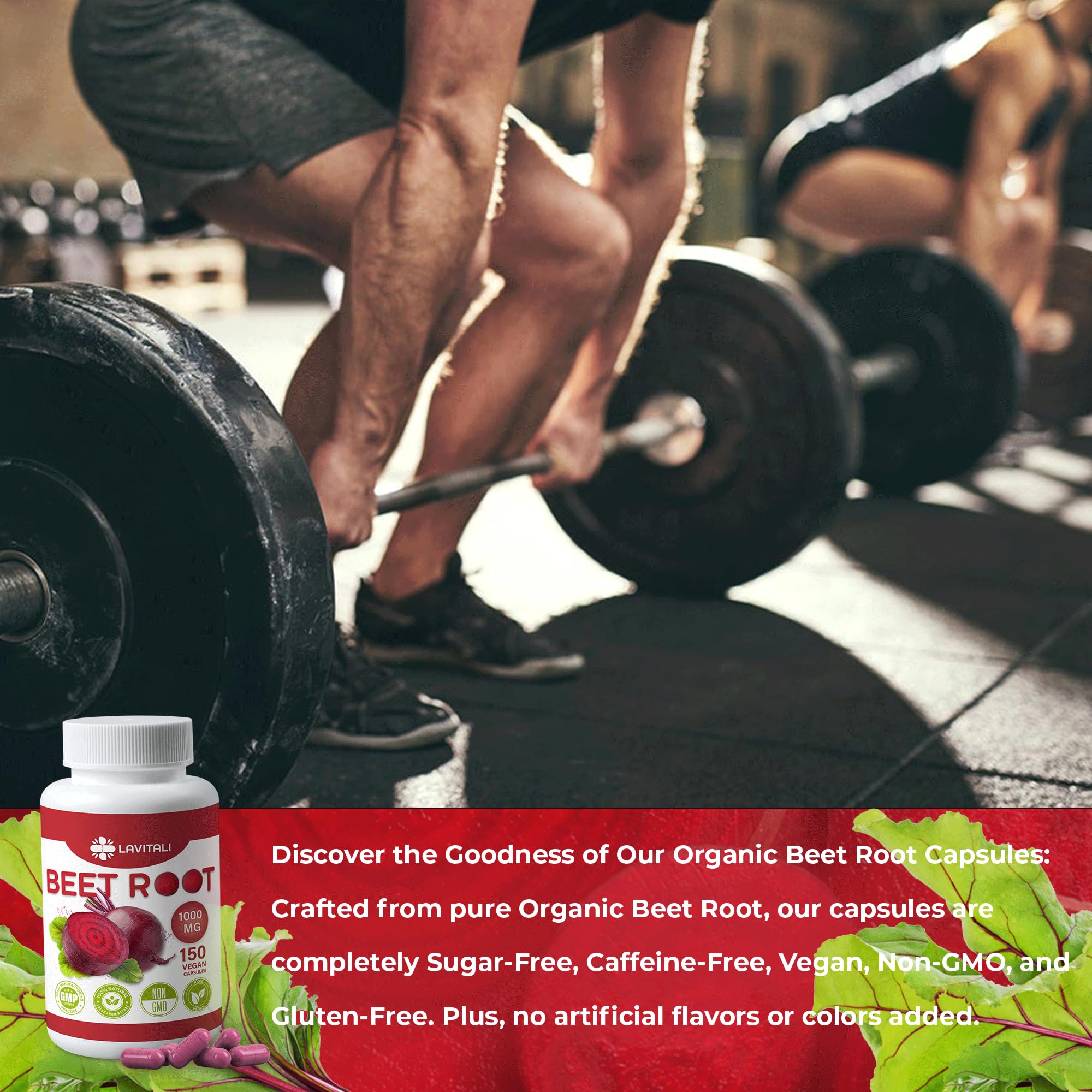 LaVitali 275 Beet Root Extract Capsules, 1000mg per Serving, High Concentrated Herbal Power Extract for Providing Nitric Oxide, Boosting Athletic Performance (275 Capsules)