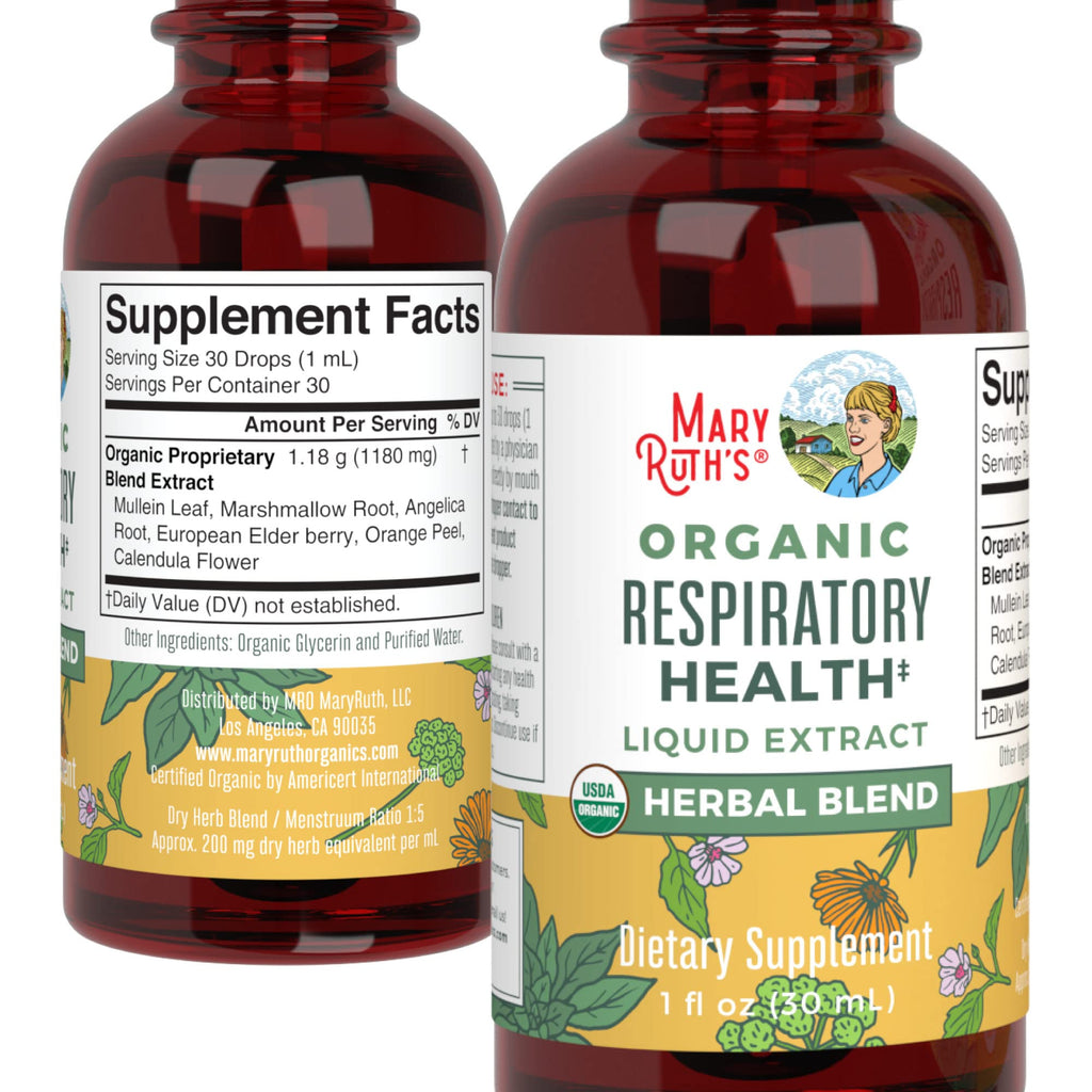 MaryRuth's | USDA Organic Respiratory Health Herbal Supplement Extract