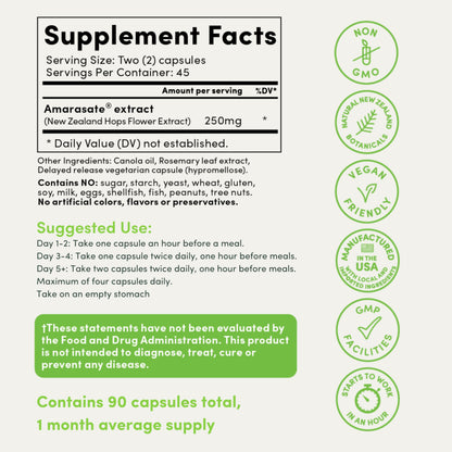 Calocurb Calorie Control Supplement, Natural GLP-1 Activator, 90 Count (1 Month Average