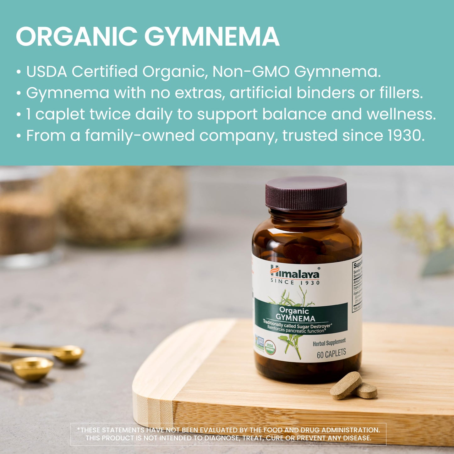 Himalaya Organic Gymnema Herbal Supplement for Weight Management, USDA Certified