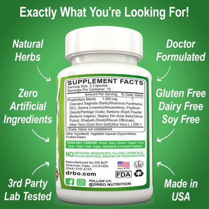 Colon Cleanse Detox Formula - Natural Bowel Cleanser Pills for Intestinal Bloating & Fast Digestive