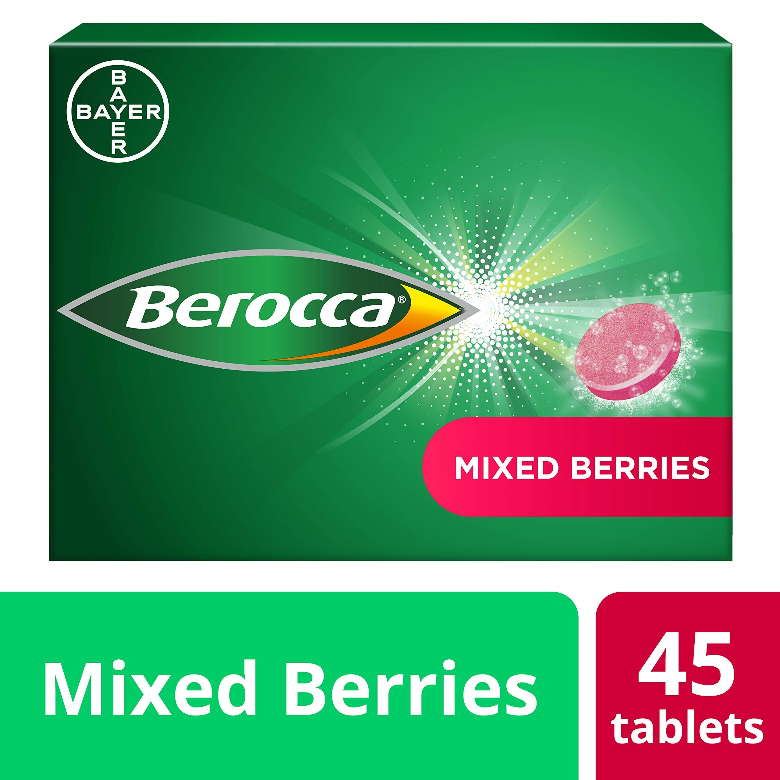 Berocca Vitamin C Effervescent Tablets, with Magnesium, Vitamin B12 and Vitamin B Berocca