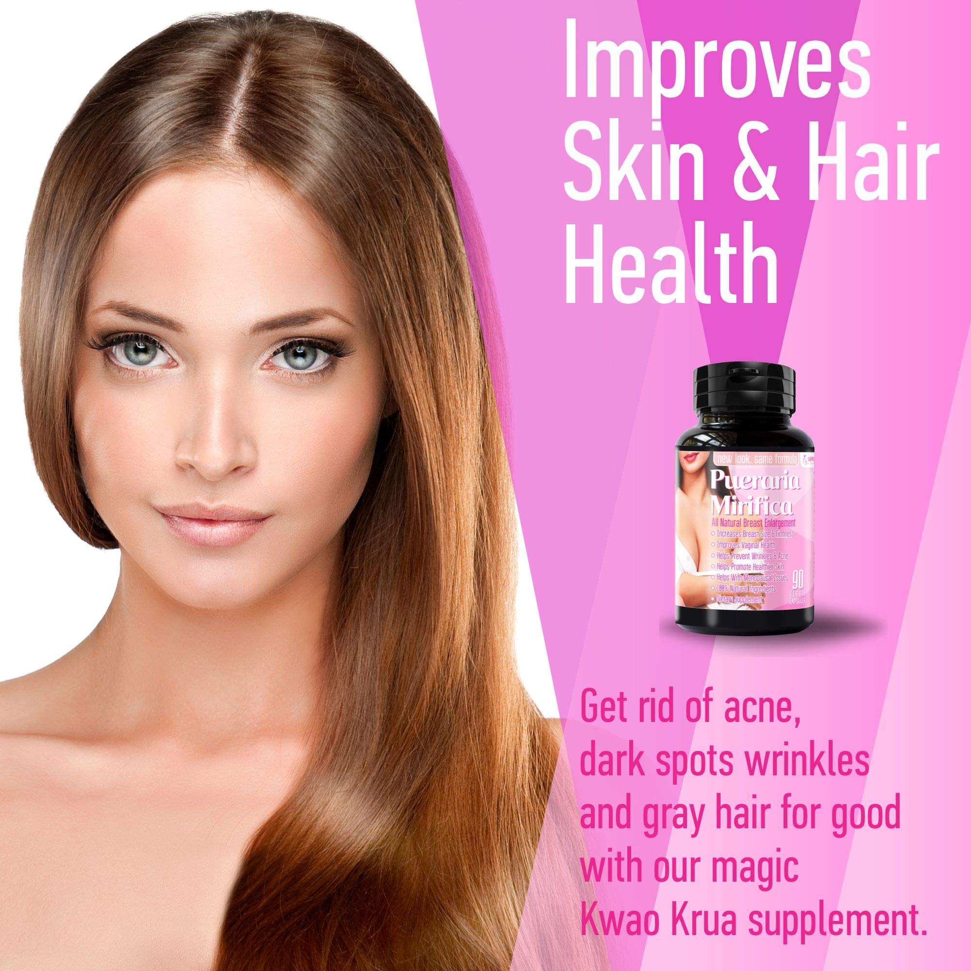 Pueraria Mirifica Capsules 2000mg Daily - Breast Enhancement Pills and Estrogen Supplement Sapir's Nutrition