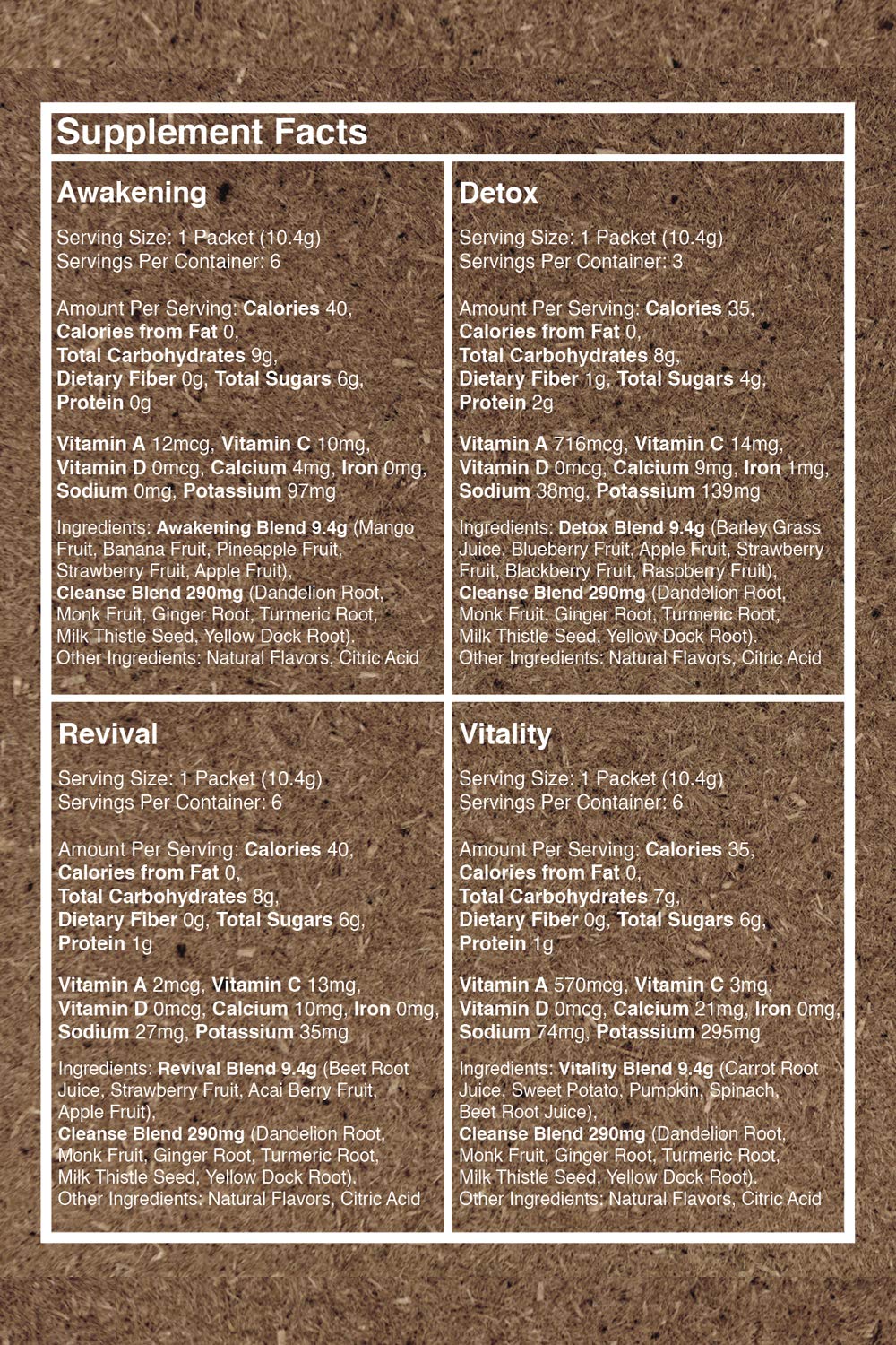 CLEANSE on the go - 3 Day Juice Cleanse - Just Add Water - 21 Powder Packets CLEANSE on the go