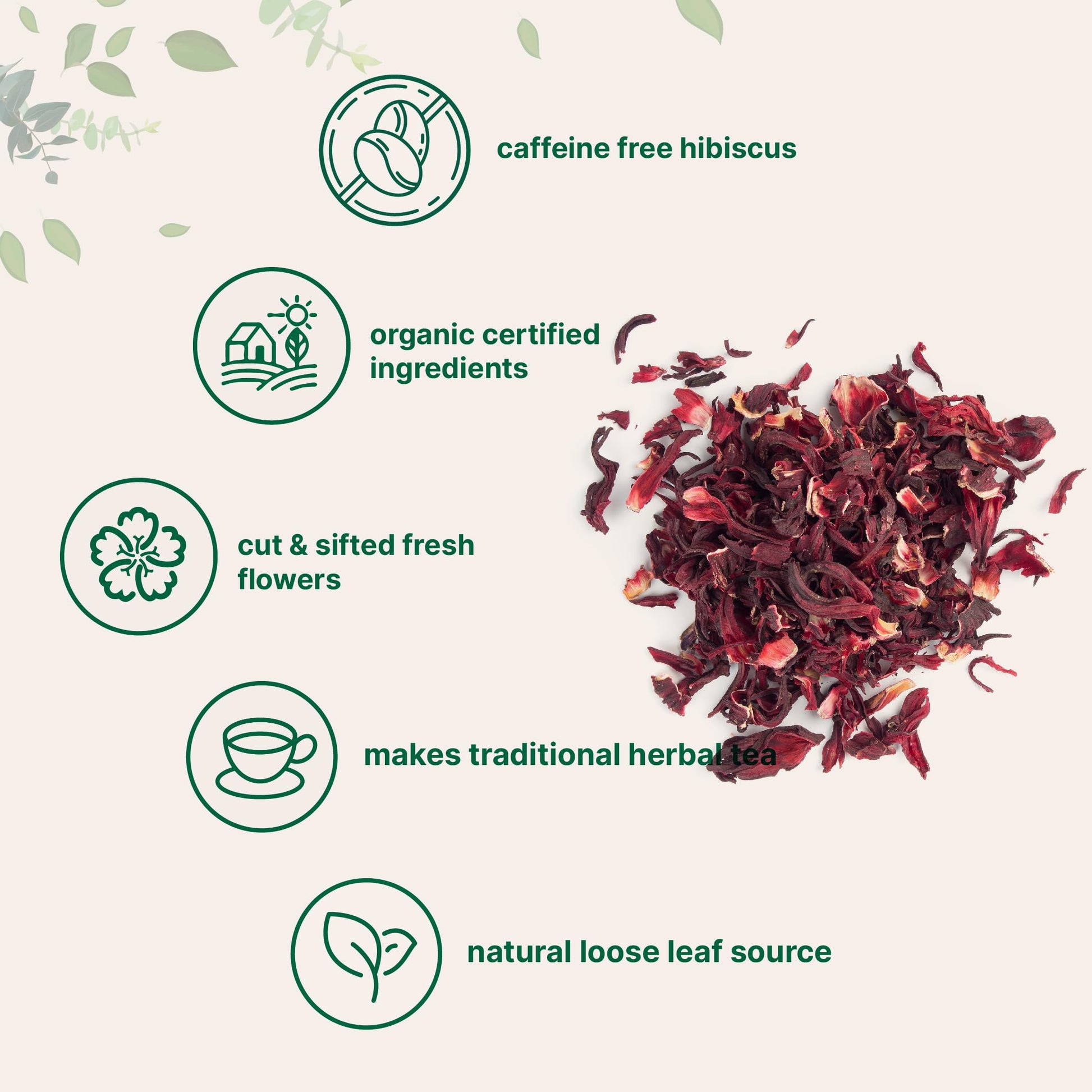 Organic Hibiscus Flowers, 2lbs | Flor de Jamaica, Loose Leaf Flower Source Micro Ingredients