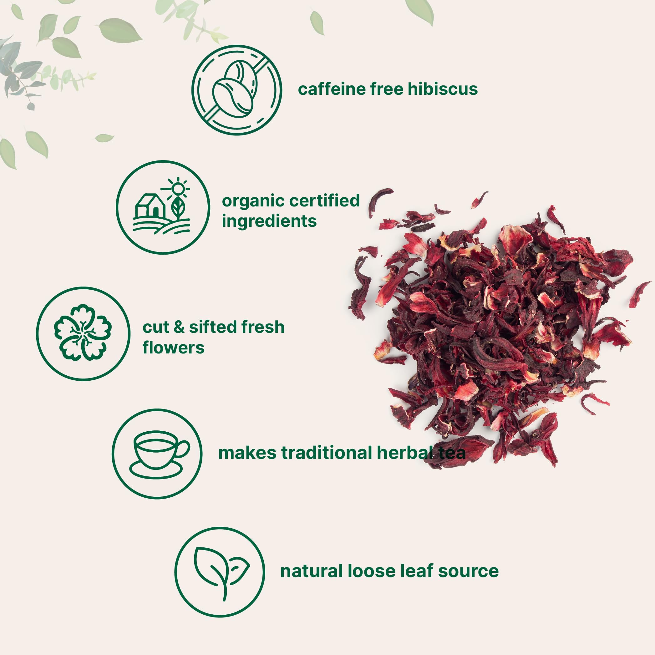 Organic Hibiscus Flowers, 2lbs | Flor de Jamaica, Loose Leaf Flower Source Micro Ingredients