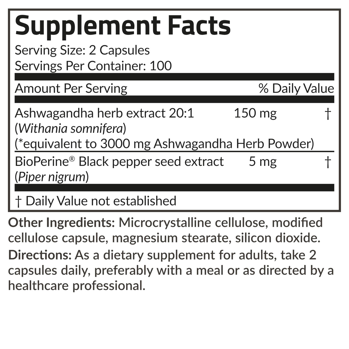 Futurebiotics Ashwagandha Extra Strength Stress & Mood Support with BioPerine