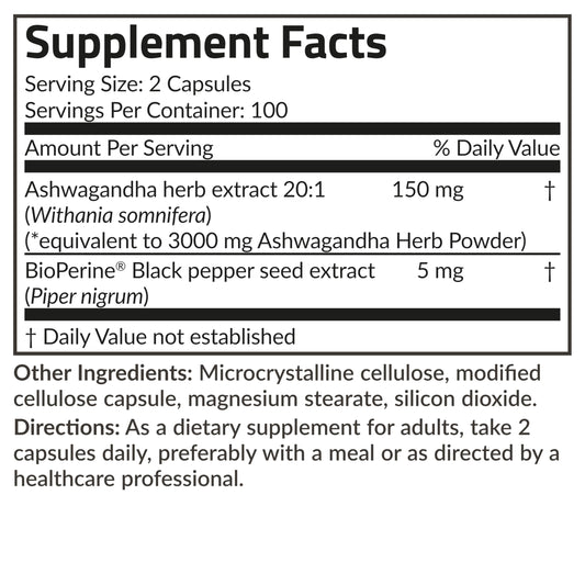 Futurebiotics Ashwagandha Extra Strength Stress & Mood Support with BioPerine