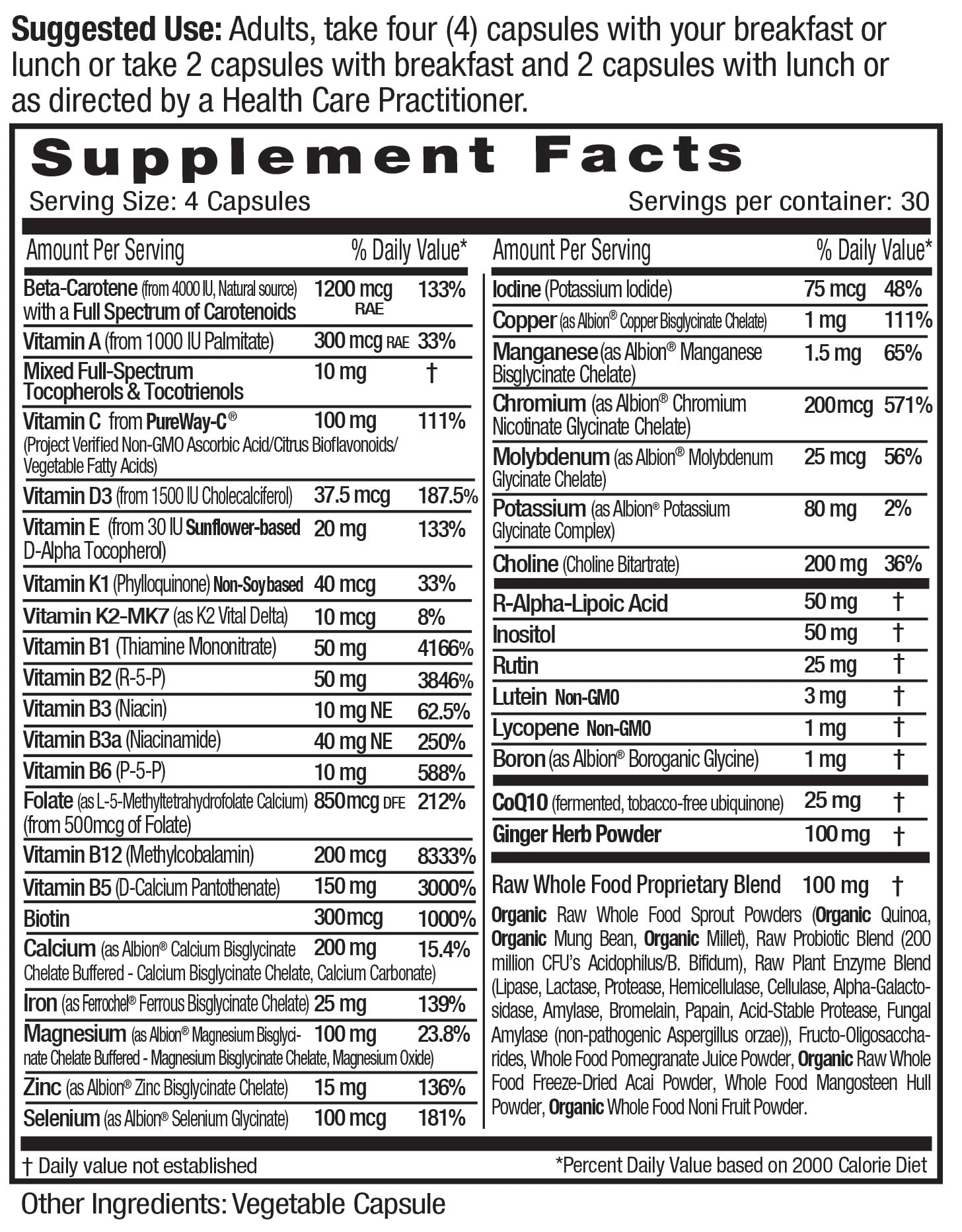Emerald Labs Prenatal 4-Daily Multi - Multivitamins for Pregnant Women with Coenzyme Folic Acid Emerald Labs
