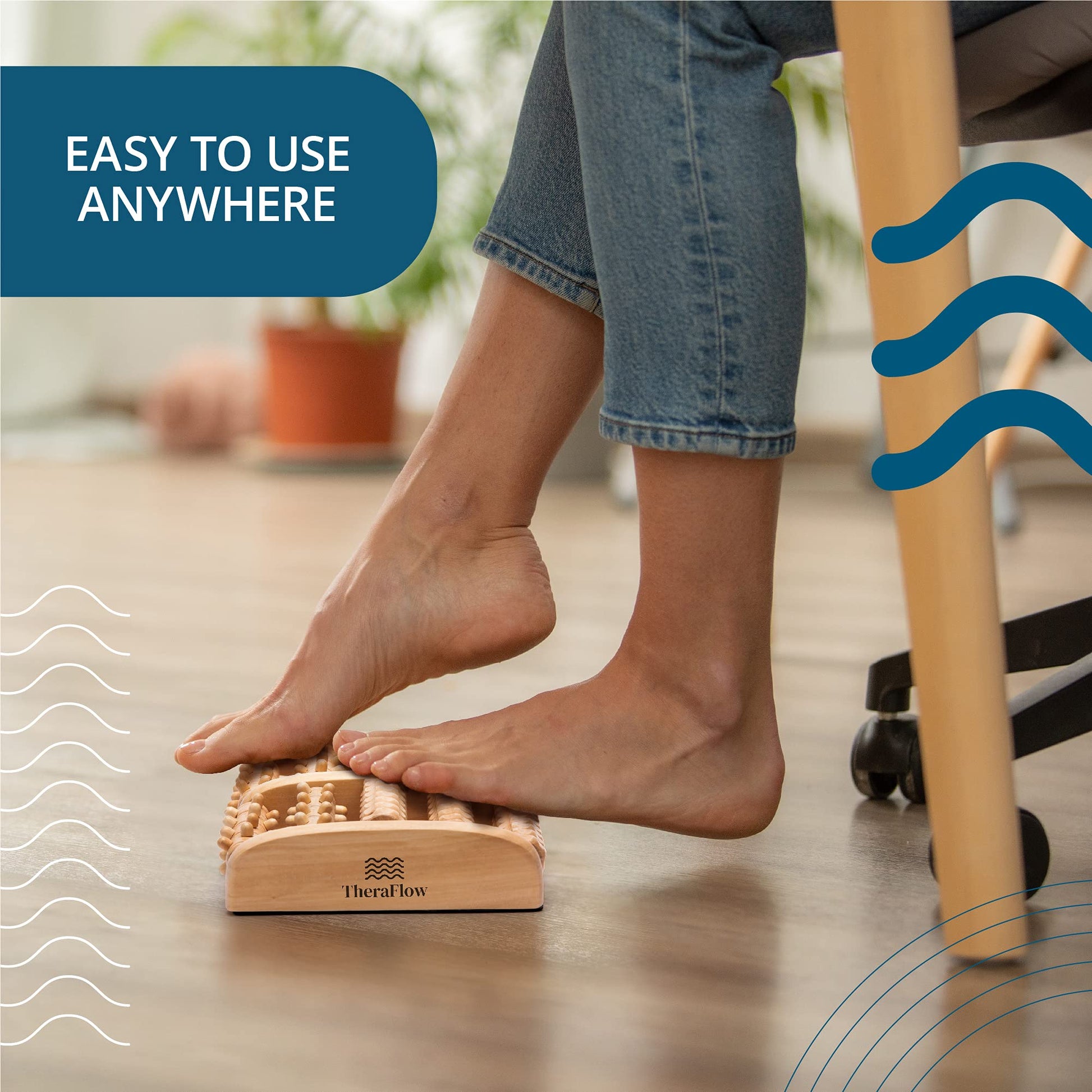 TheraFlow Foot Massager for Plantar Fasciitis Relief, Relaxation Gifts for Women, Men TheraFlow