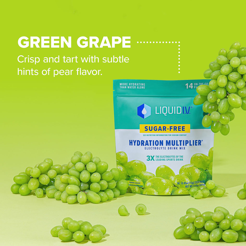 Liquid I.V. Sugar-Free Hydration Multiplier - Green Grape – Hydration Powder Packets